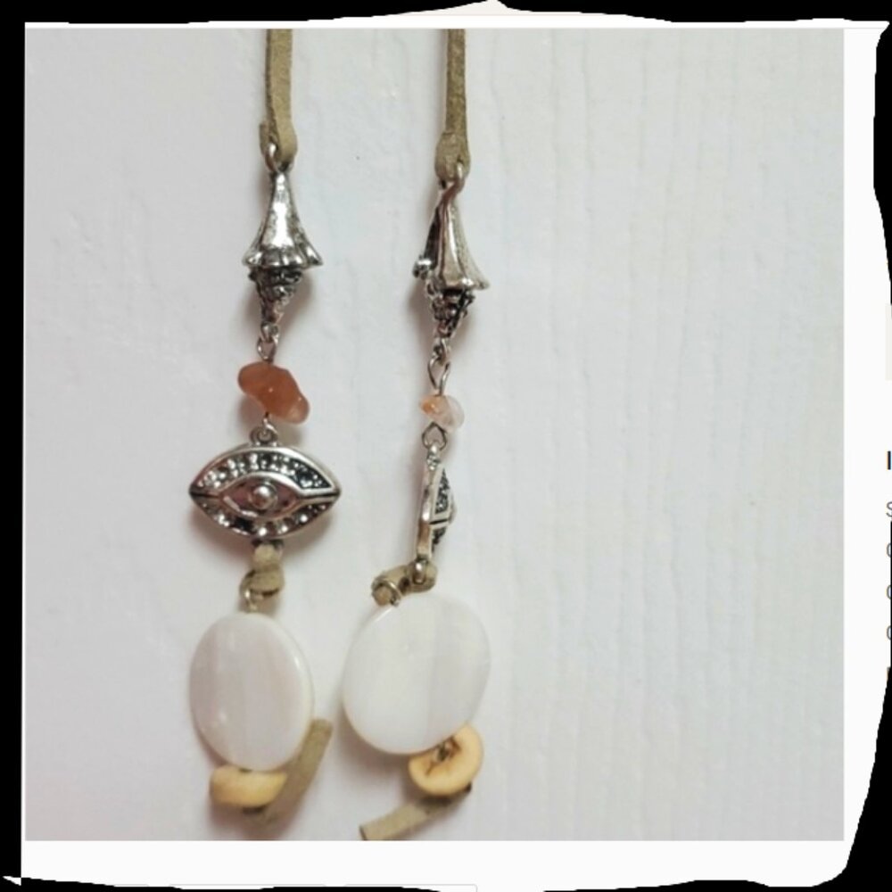 Free People “Treasure Dangles” – Mother of Pearl – Boho Luxe Earrings – Like New - Picture 8 of 9